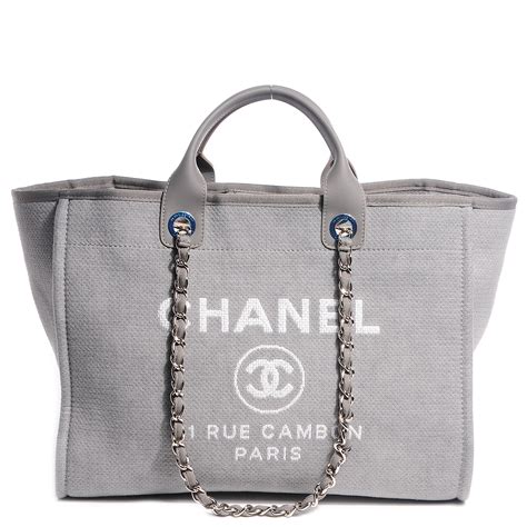 chanel deauville grey|Chanel deauville tote price.